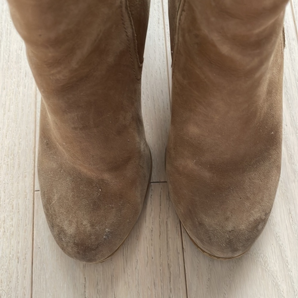 Aldo Tan Suede Heeled Booties - Picture 3 of 10